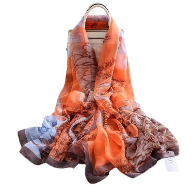 China Colorful Silky Feeling Women Shawl Of Various Factory Made Beach Towel Chiffon Translucent Smooth Net Used For Fashion for sale