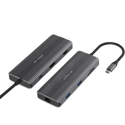 China DP usb c hub multiple ports BS-HD801 best price BS-HD801 mi type usb c hub DP type c adapter best in 1 type high speed type hub docking station usb c c for sale