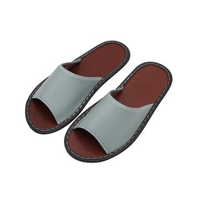 China Women's Spring Summer Slipper Custom Made Lightweight Comfortable Home Sandal Leather Slides NO-slip For Wholesale for sale