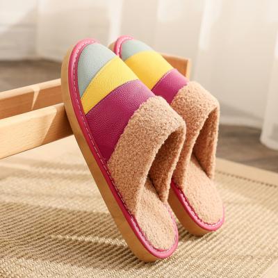 China Wholesale Winter Thermal Warm Soft Warm Bedroom Slipper Girls Custom Kids Girls Leather Slippers for sale