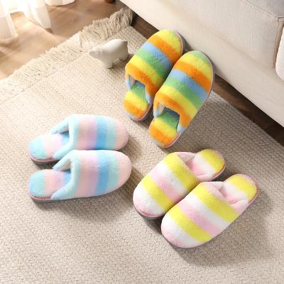 China Lovely 6-8 Years Children Fashion Thermal Slipper Faux Warm Rabbit Fur Girls Kids Couples Rubber Slippers for sale