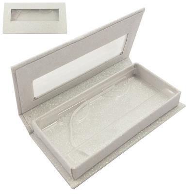 China Recycled Materials Ready To Ship Window Bling Empty Clear Butterfly 3D Mink Eyelashes Boxes Custom Packaging for sale