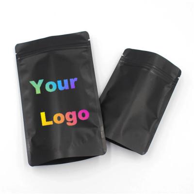 China Recyclable Digital Branded Color Heat Seal Smell Proof 3.5g Ziplock Thick Stand 3x5 Matte Custom Logo Mylar Bag For Sugar for sale