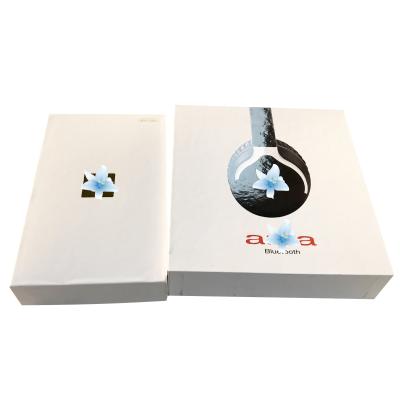 China Beautiful New Custom Made Sky And Earth Logo Electric Earphone Coated Packaging Cover Magnetic Paper Box for sale