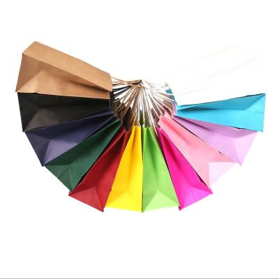 China Recyclable Wholesale Custom Logo Eco Friendly Fruit Wrapping Gift Shopping Paper Bag With Handles for sale