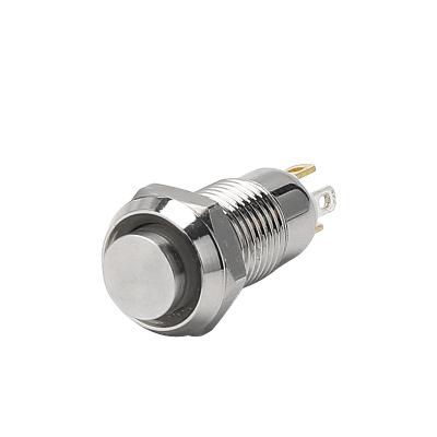 China Mini Illuminated Stainless Steel 8mm Momentary No NC Led Metal Push Button Switch With 4pins for sale