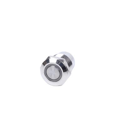 China IP67 stainless steel waterproof metal ring led 12mm 24v 110v 12v latching metal push button switch with terminal pins for sale