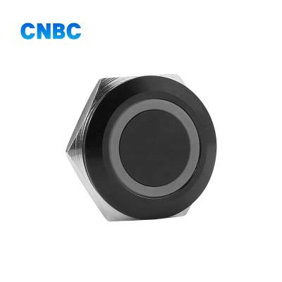 China Stainless Steel 19MM Momentary 1NO Reset On Ring Light Led Metal Push Button Switch for sale