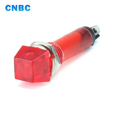 China Hot selling factory 7mm mounting hole plastic yellow red 12v 24v 220v size led indictaor light with pins for sale