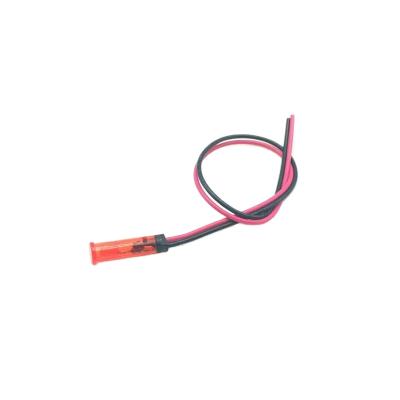 China Plastic Controller 6mm Mini Size 12v 24v Ignition Led Indicator Light With Lead Wire for sale