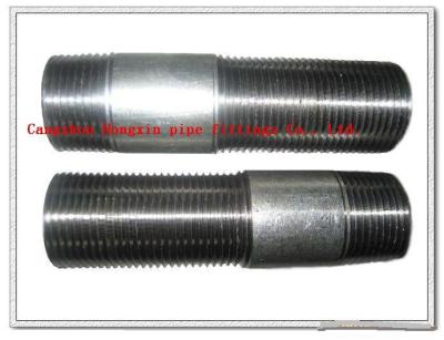 China GALVANISED long thread steel pipe nipples for sale