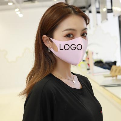 China Fashion 3D Knitting Waterproof With Cotton Silk Dust Screen Printing Cloth Private Black Reusable Printing Face Mask Washable Party Masks for sale