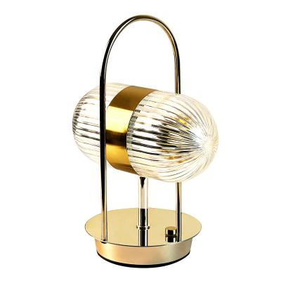 China Modern Vintage Gold Hotel Bed Desk Table Nordic Reading Side Led Lamp Metal Luxury Home Decor Lamp for sale