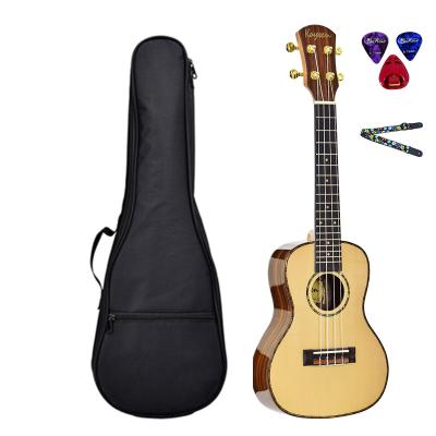 China Wholesale Price Kaysen Solid Flawless High-end High-end Concert Ukulele Electric Ukulele 4 Strings With Ukulele Bag/Picks/Ukulele Strap for sale