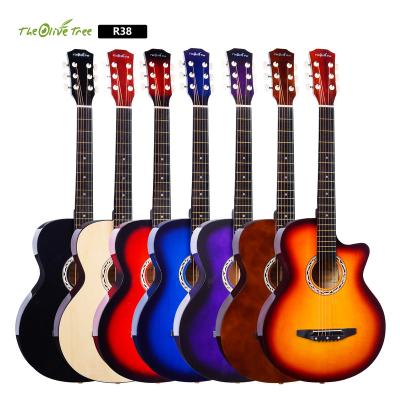 China Wholesale colorful basswood musical instruments acoustic guitar GUITAR made in China for sale