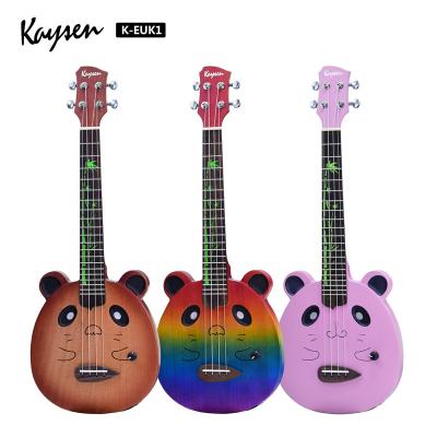 China Mahogany high end electric ukulele professional 30 inch baritone ukulele with OEM mahogany ukulele for sale