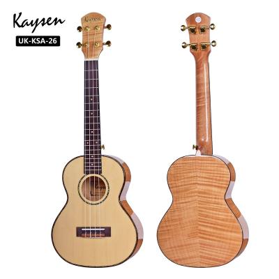 China Ukulele solid flawless high gloss ukulele gold spinning machine cased main tenor good quality ukulele for sale