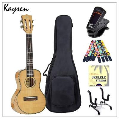 China Wholesale OEM Maple Four Strings Concert Ukulele With Pad Bag Strap Ukulele Holder Extra Ukulele Strings for sale