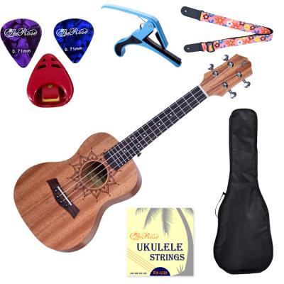 China 23 Inch Concert Ukulele Christmas Mahogany Gift With Free Ukulele Accessories for sale