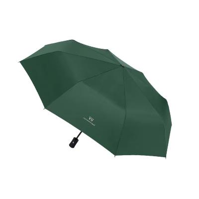 China Sustainable Portable Umbrella Sunblock Ultra-low-light 3 Fold UV Green Umbrella for sale