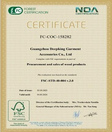 FSC - Guangzhou Deepking Garment Accessories Co., Ltd.