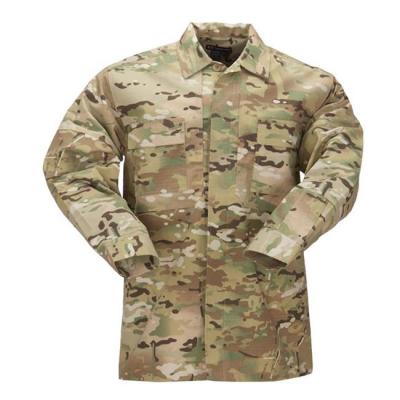 China 50%Cotton 50% Polyester Ribstop Army Multicam Camouflage Anti-Static Combat Uniform for sale