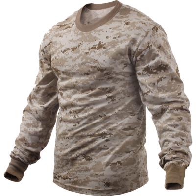 China Desert Classic Military Tactical Digital Camouflage T-Shirt O Neck Anti-Pilling Long Sleeves for sale