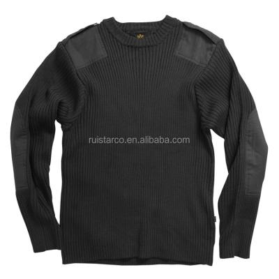 China Anti-pilling High Quality 100% Wool Men Police Sweater for sale