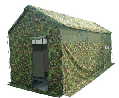 China Steel Pipe Toilet Straight Weld Military Tent For Outdoor Camping 6 People for sale