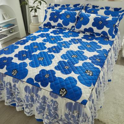 China 100% Elastic Cotton King Queen Single Dorm Cover Set Home Luxury Sheets Bed Bedding Set Home And Hotel for sale