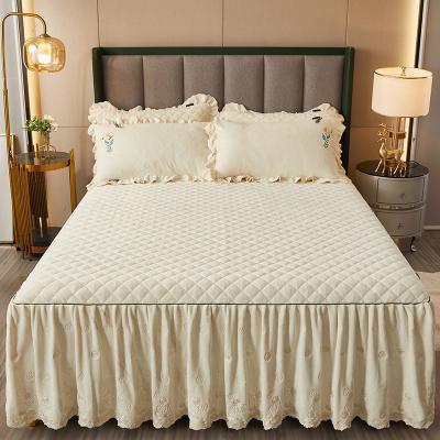 China Colorful Factory Made Practical Modern Design Hotel Bedspread Home Bedspread Skirt for sale