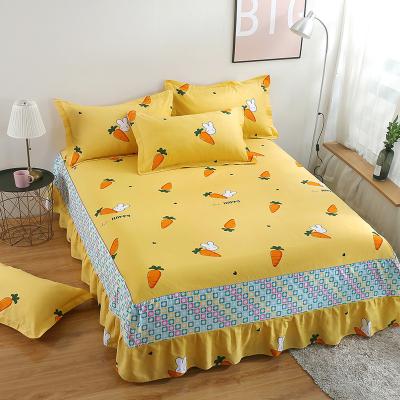 China New Home Product Home Textile Cotton Printed 100% Natural Cotton Bed Skirt for sale