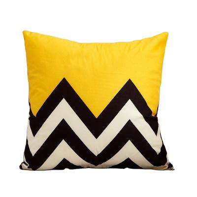 China PORTABLE new design applies to customized stripe pattern cushion cover of non-woven pillow for family sofa decoration for sale