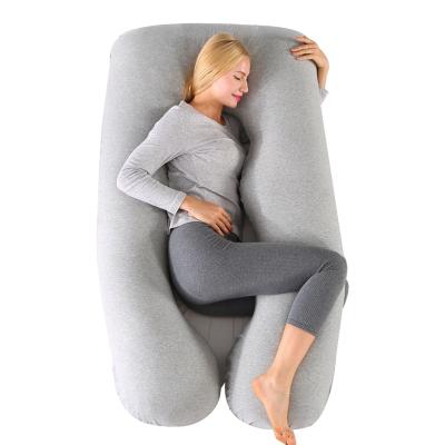 China Multifunctional Folded Pillow Gray Cotton Knitted Protective Side Pregnant Woman Cover for sale