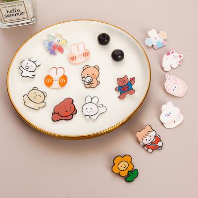 China Pendant Pin Soror Brooch Flower Brooch Girl Bag Accessories Small Bbrooch Cartoon Badge Cute Creative Acrylic Cute Rabbit Dresser for sale