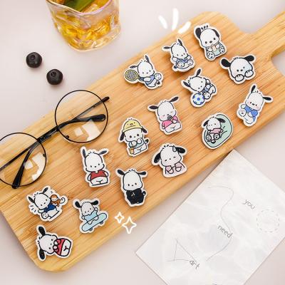 China Cartoon Dog Brooch Clothes Bag Accessories Acrylic Hanging Jewelry Badges from INS Cute Children's Badges Pin Women Brooch Pin for sale