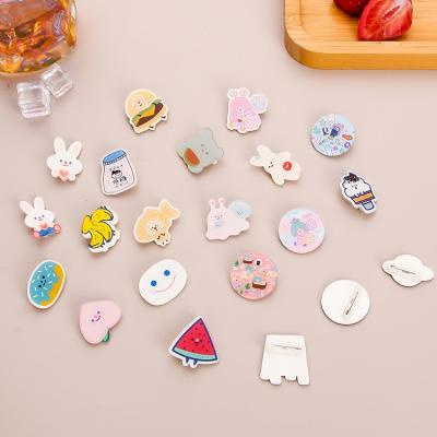 China Wholesale Badge Personalized Accessories Pendant Trinkets Brooch Cute Cartoon Brooch Acrylic Children's Gift ISA Dresser for Scarf for sale