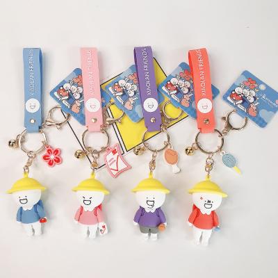 China China Fashion Wholesale New Arrival Crafsman Duck Keychain Soft PVC Silicone Rubber Key Chain for sale