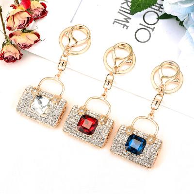 China Factory Hot Sale Craftsman Key Chain Eco Friendly Cute Chain Gift Small Lady Handbag Shape Big Crystal Key Chain Pendant Key for sale