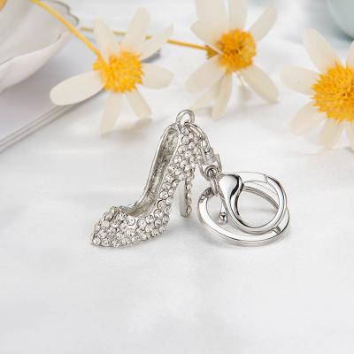 China Eco Friendly Artisan Mini Customized Metal Enamel High Heel Women Shoes Key Chain Running Shoe Charm Keychain for sale