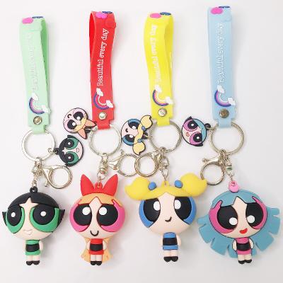 China CG-FR001 Rubber Beautiful Custom Design 3D Cartoon Figures Custom PVC Key Chain 3D Rubber Key Chain Silicon Key Chain for sale