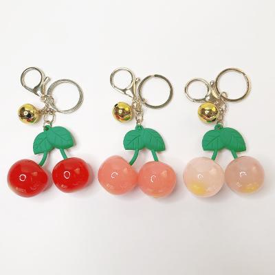 China CG-FR002 Fashionable Creative Cartoon Pendant Small Gift Fruit Cherry Acrylic Backpack Keychain Pendant Car Key Chain for sale