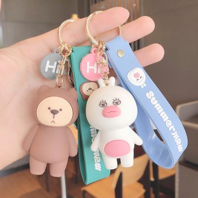 China Trend Promotional Gift Wholesale Cute Luxurious Artisan Panda Acrylic Other Key Chains Bag Pendant Designers Key Chain for sale