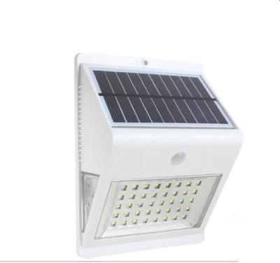 China Garden Waterproof 46 LED Solar Garden Lights Outdoor Porch Light 3 Modes Wireless Solar Fence Wall Motion Sensor Security Lighting for sale