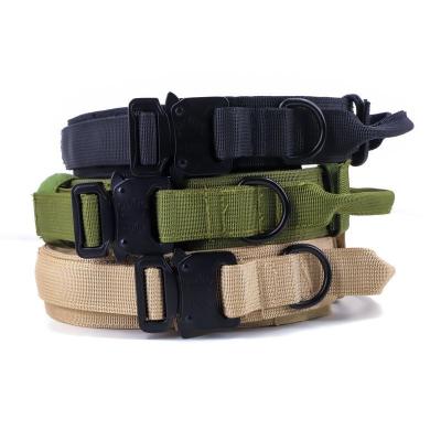 China Factory WholesaleAdjustable Pet Leash Viable Luxury Military Training Tactical Nylon Dog Collar for sale