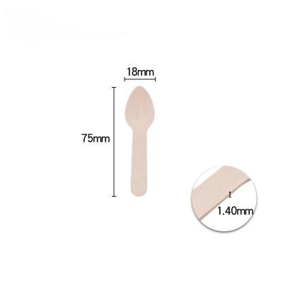 China Clean and Sanity Contemporary Disposable Biodegradable Wooden Small Spoon for sale