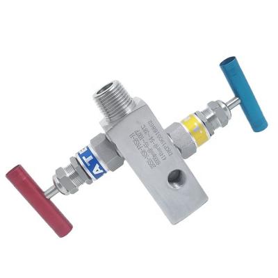 China General female and male pressure gauge valve 2 valve instrumentation two valve block and manifold for sale