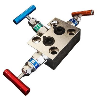 China General 3 Valve Manifold Three T Stainless Steel Valve Manifold for sale