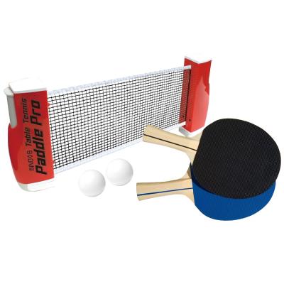 China Tailor Made Indoor Ping Pong Racket Table Tennis Set with 1.8M Retractable Net Extends 25.5*8*24.8cm for sale