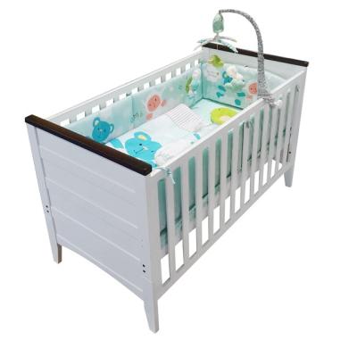 China Nondisposable China Factory Light Blue European Style Baby Crib Bedding Set For Boy for sale